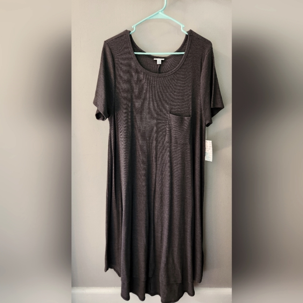 NWT size 2XL Charcoal Gray Ribbed Carly dress Lularoe